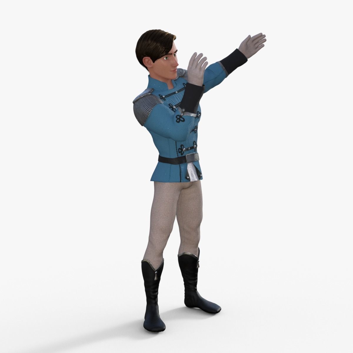 Prince Character Rigged 3D model_1