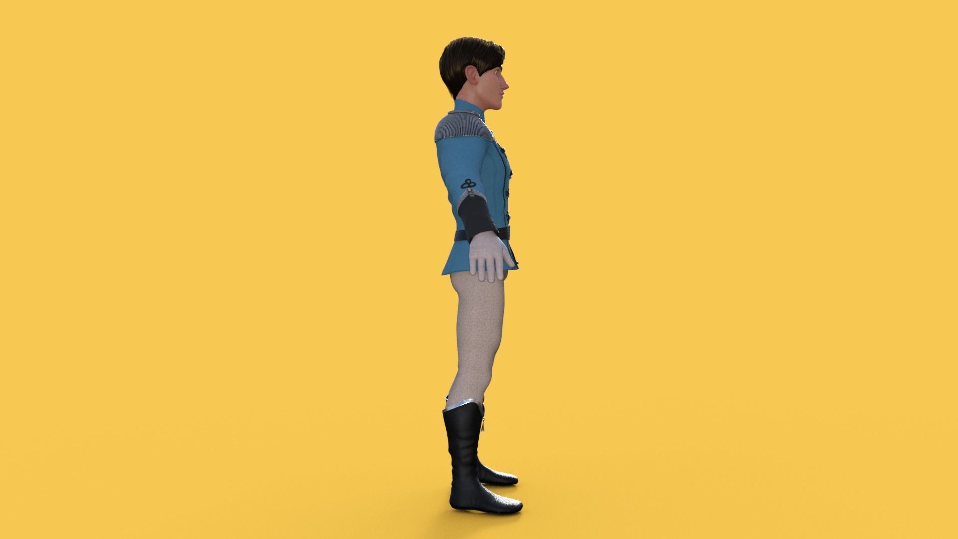Prince Character Rigged 3D model_24