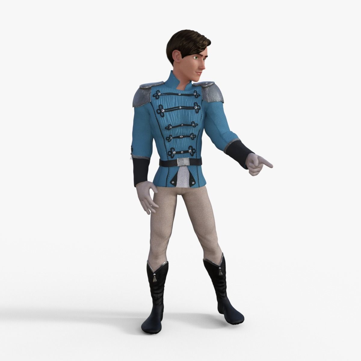 Prince Character Rigged 3D model_3