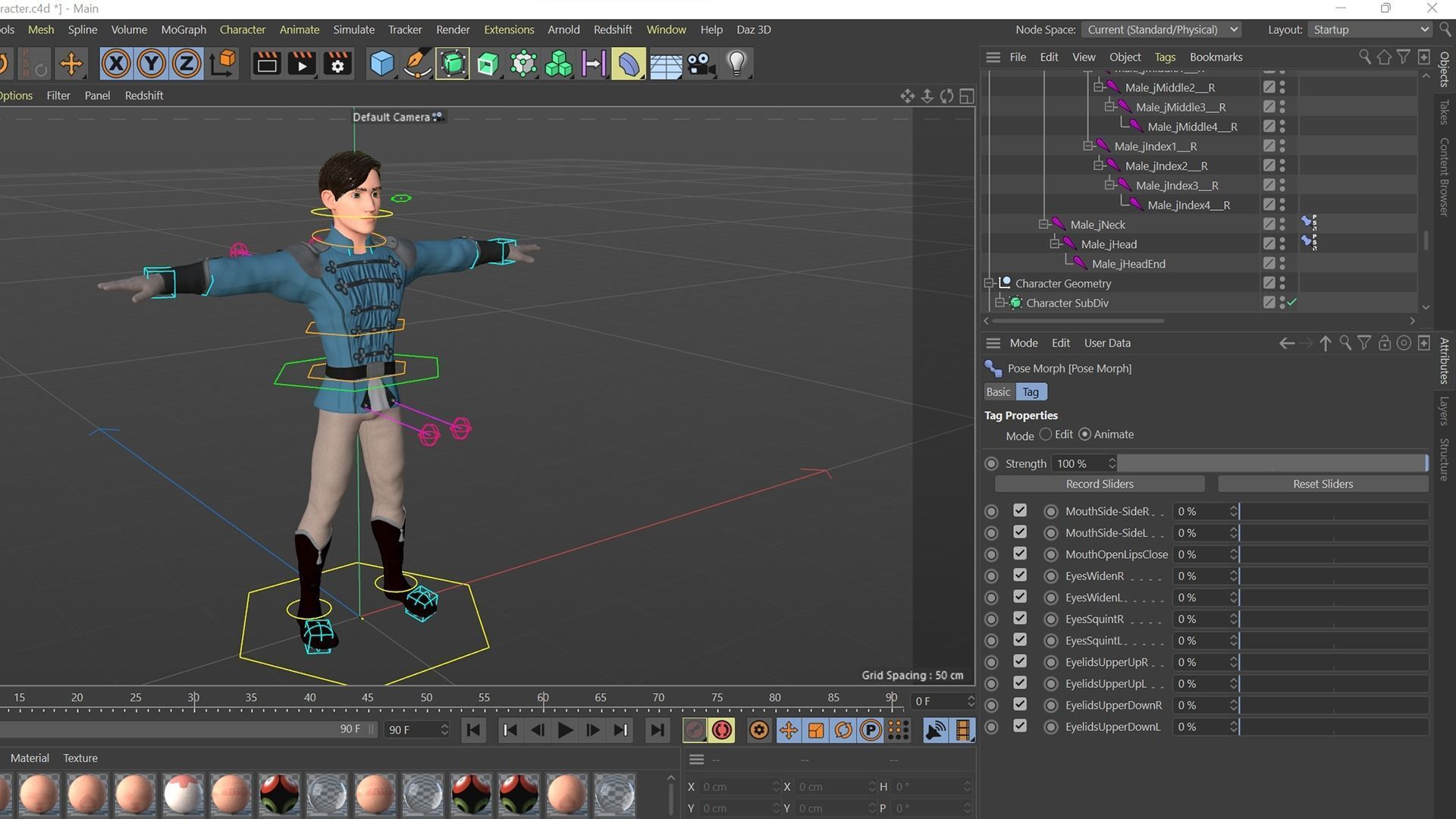 Prince Character Rigged 3D model_31