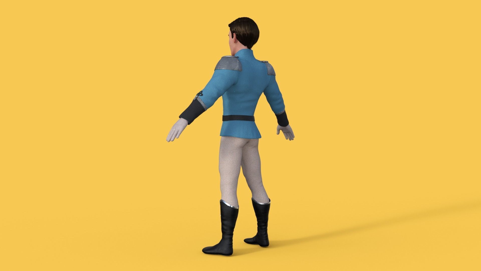 Prince Character Rigged 3D model_29