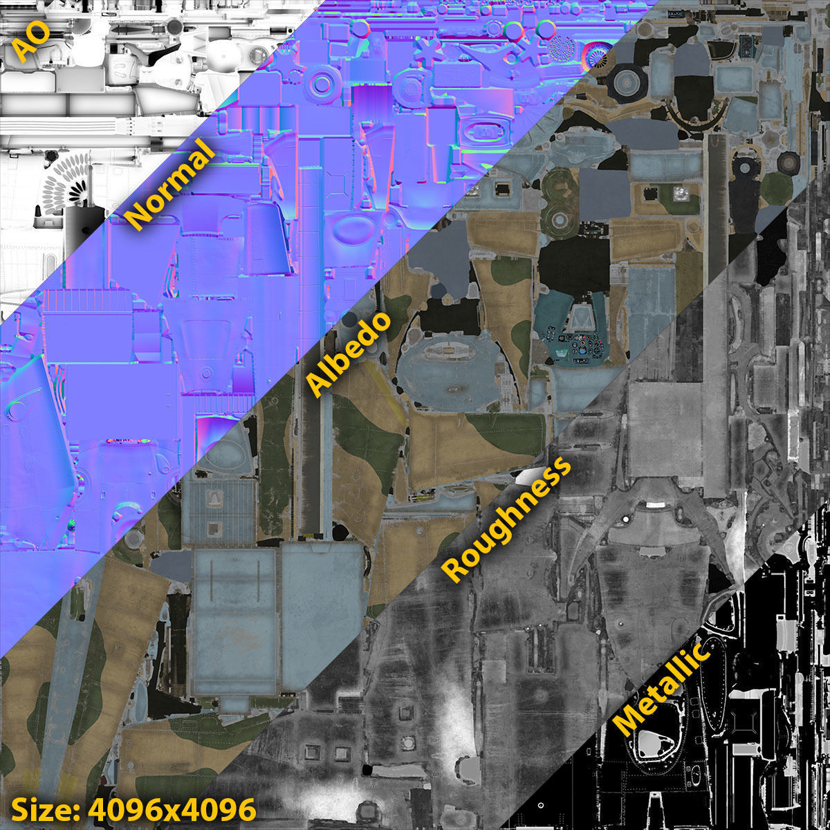 Mi-24 Helicopter Low-Poly Low-poly 3D model_16