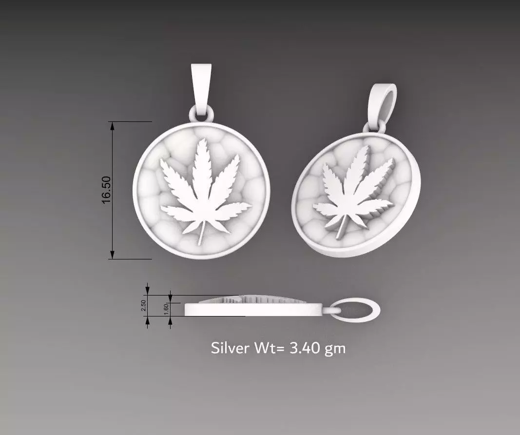 Maple Leaf Pendant Design 3D print model