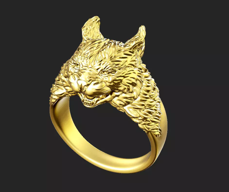 Lynx ring 3D print model_0