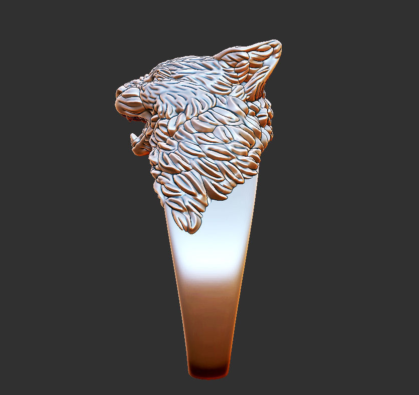 Lynx ring 3D print model_3