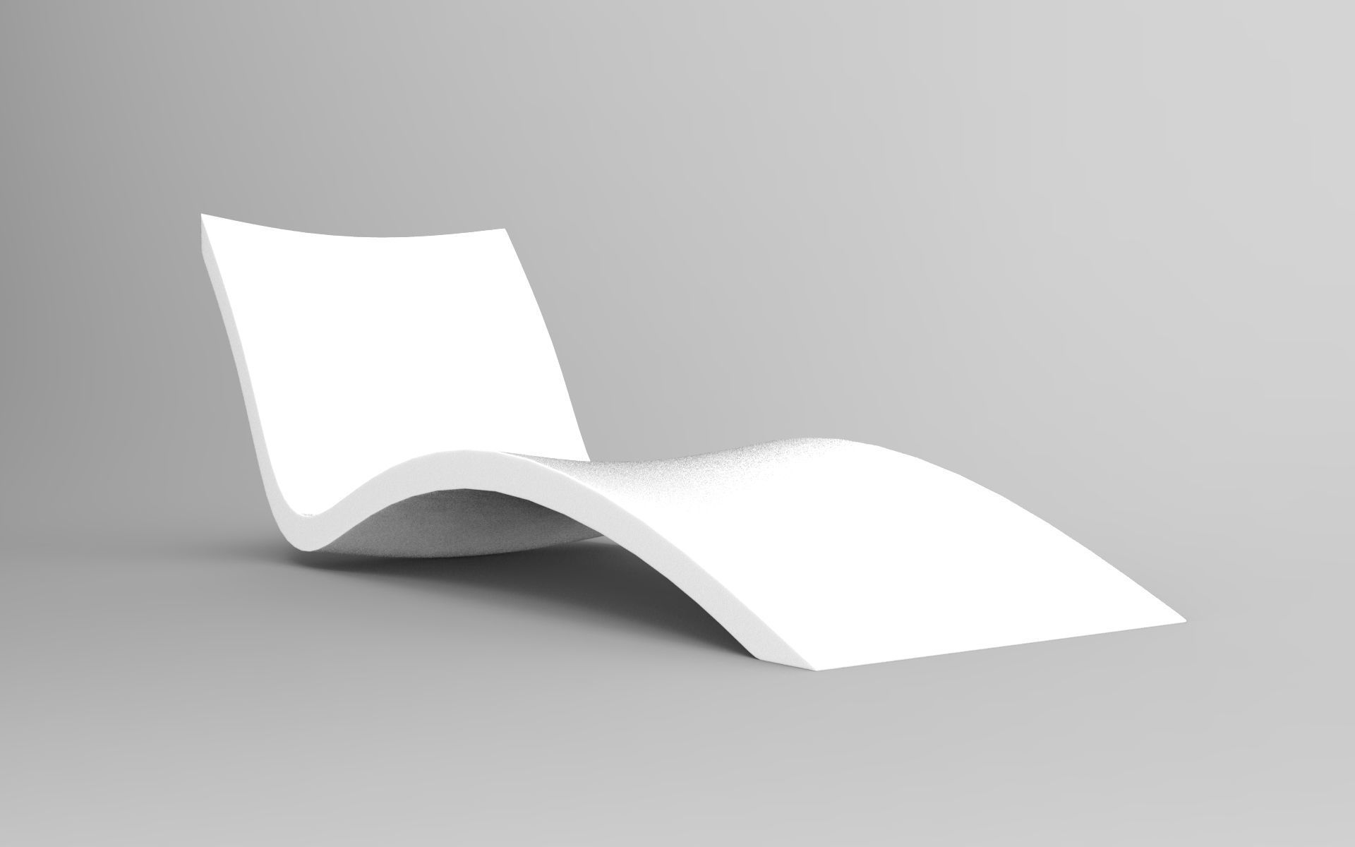 Sunbed chair Low-poly 3D model_1