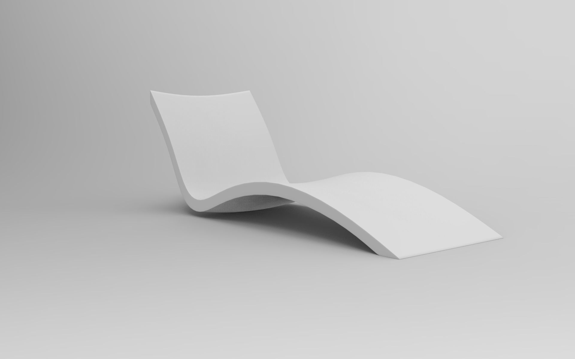 Sunbed chair Low-poly 3D model_8