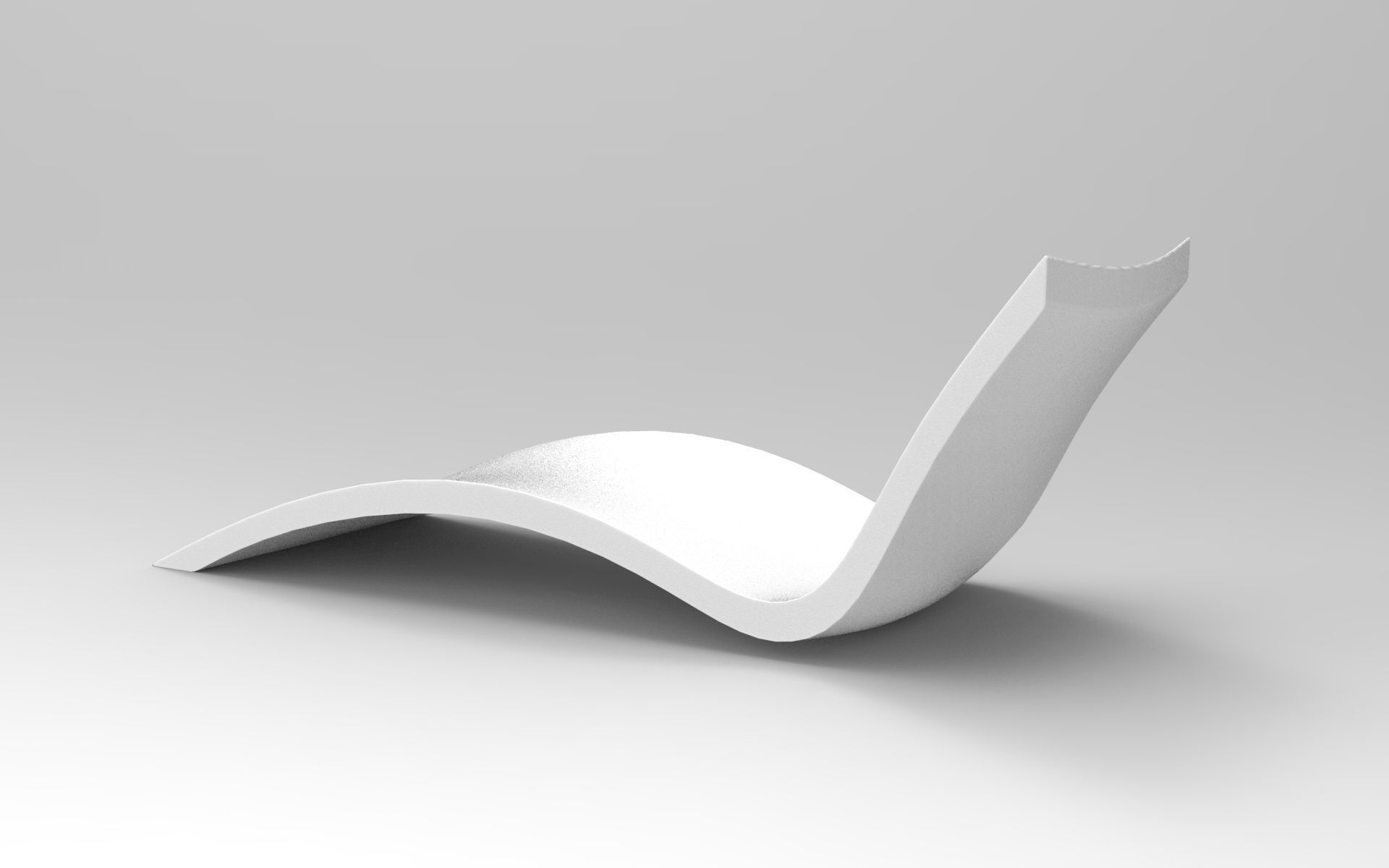 Sunbed chair Low-poly 3D model_3