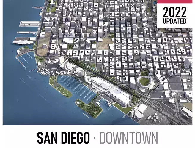 San Diego Low-poly 3D model