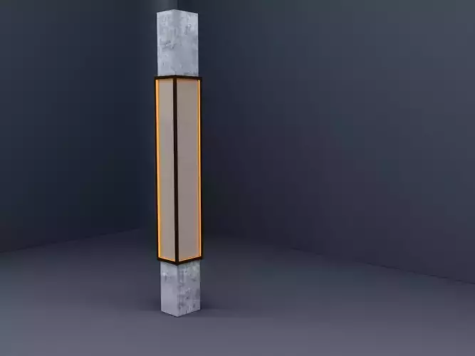 PILLER concrete pole with orange stripe