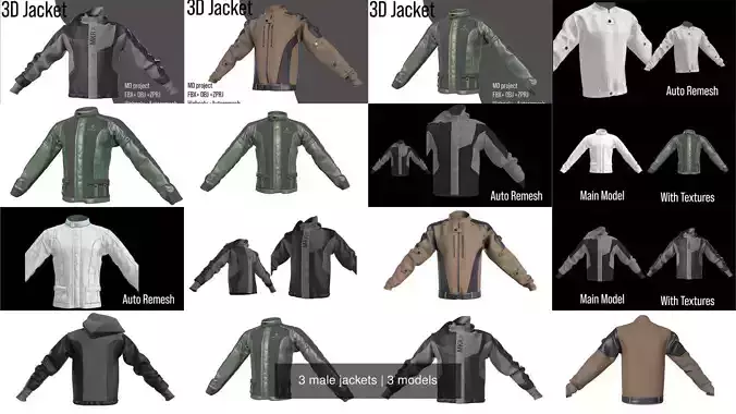 3 male jackets