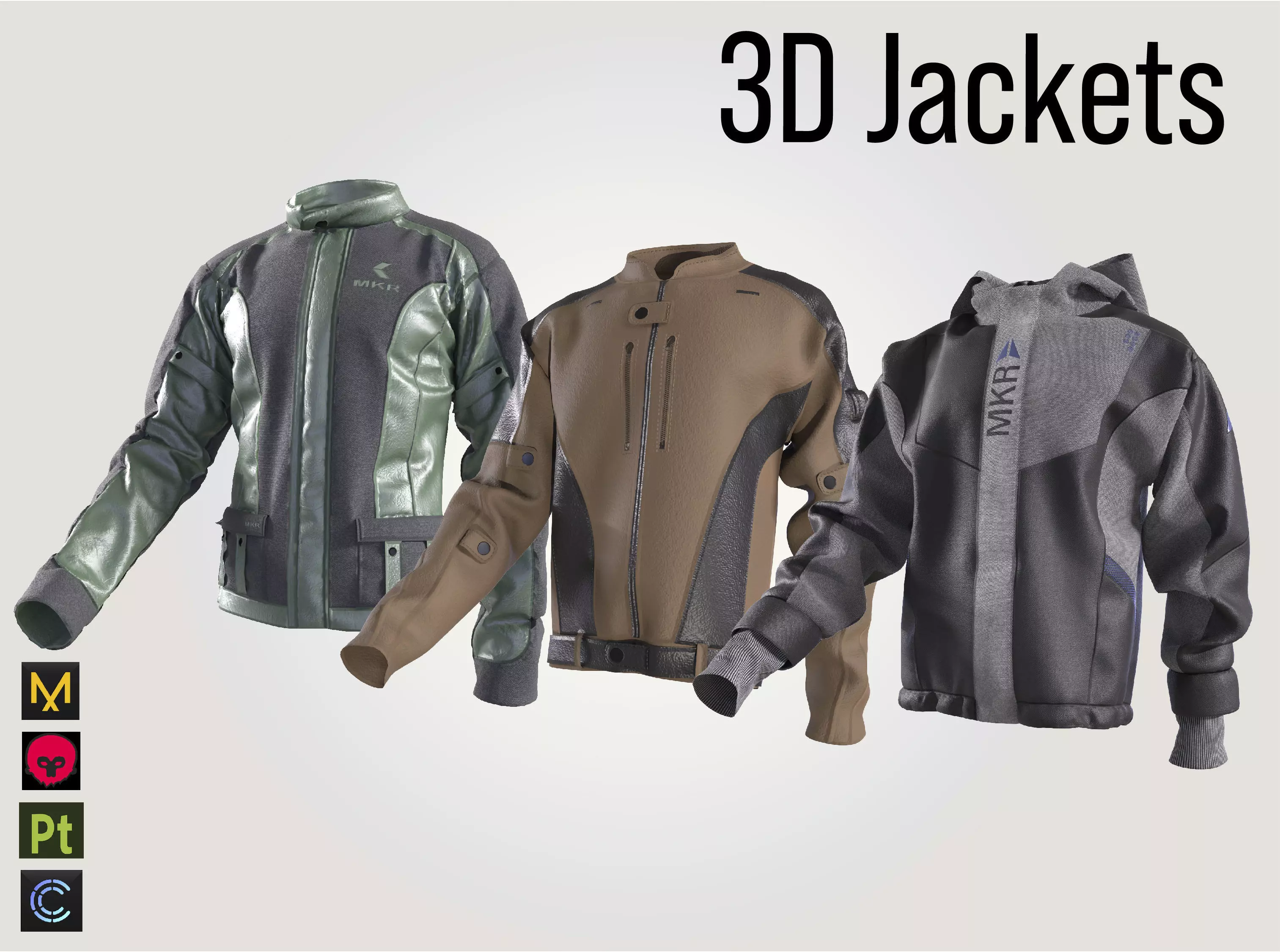 3 male jackets 3D Model Collection_0