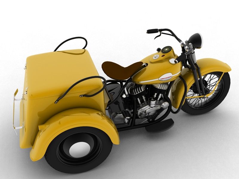 Harley-Davidson Servi-Car 1942 3D model_3