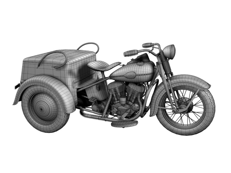 Harley-Davidson Servi-Car 1942 3D model_17