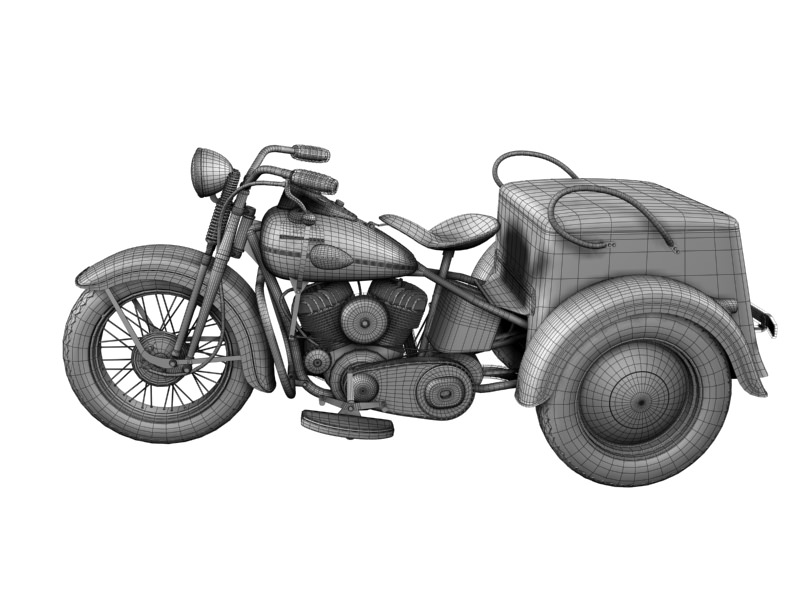 Harley-Davidson Servi-Car 1942 3D model_20