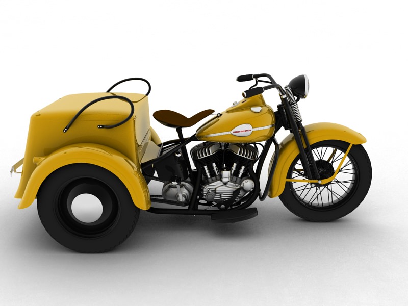 Harley-Davidson Servi-Car 1942 3D model_11
