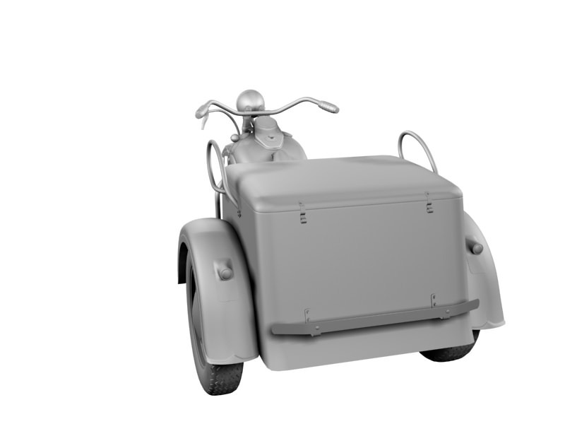 Harley-Davidson Servi-Car 1942 3D model_14