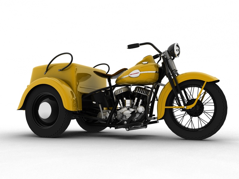 Harley-Davidson Servi-Car 1942 3D model_2