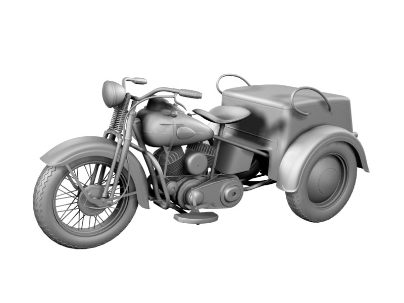 Harley-Davidson Servi-Car 1942 3D model_10