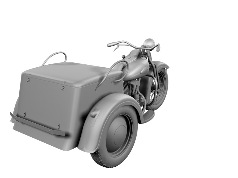 Harley-Davidson Servi-Car 1942 3D model_16