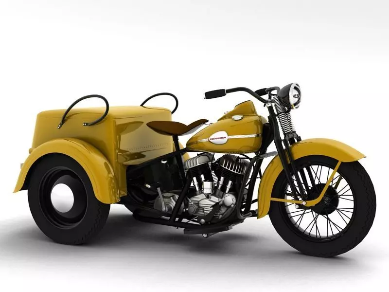 Harley-Davidson Servi-Car 1942 3D model_0