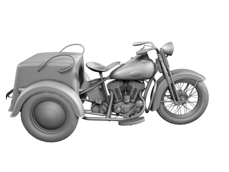 Harley-Davidson Servi-Car 1942 3D model_15