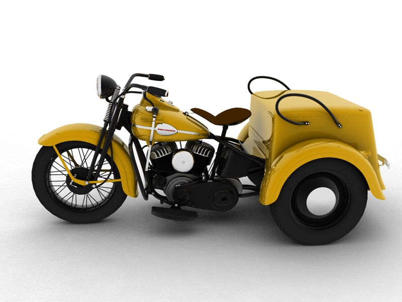 Harley-Davidson Servi-Car 1942 3D model_6