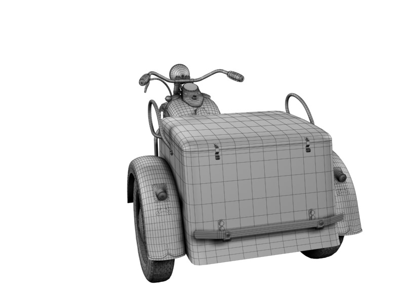 Harley-Davidson Servi-Car 1942 3D model_24