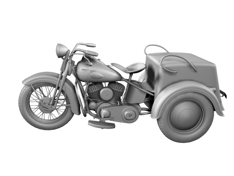 Harley-Davidson Servi-Car 1942 3D model_12