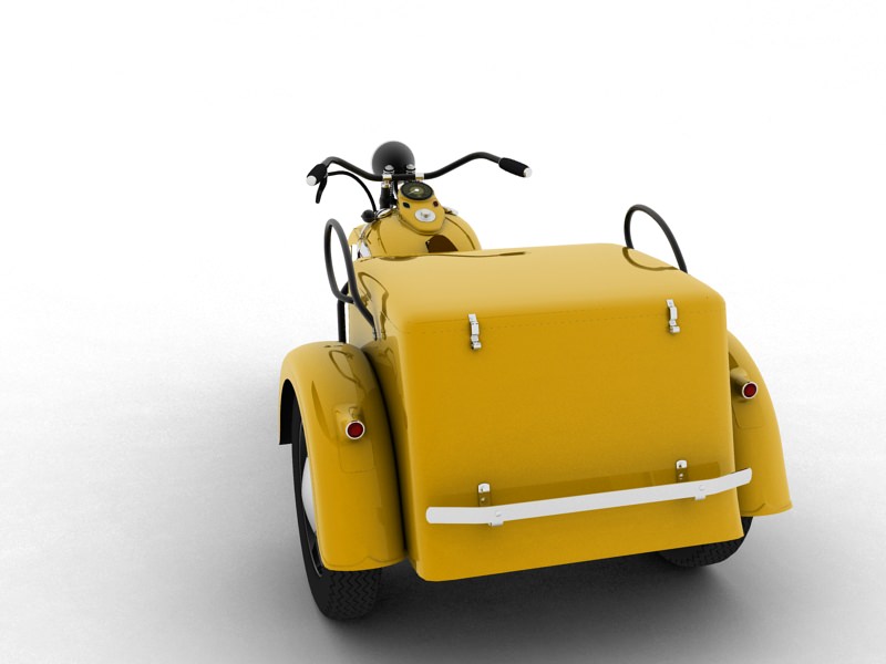 Harley-Davidson Servi-Car 1942 3D model_7