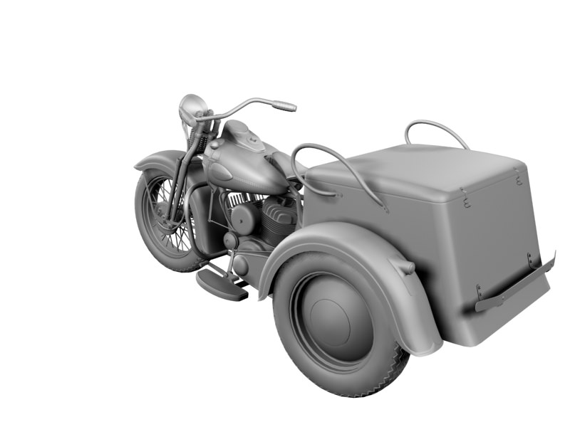 Harley-Davidson Servi-Car 1942 3D model_13
