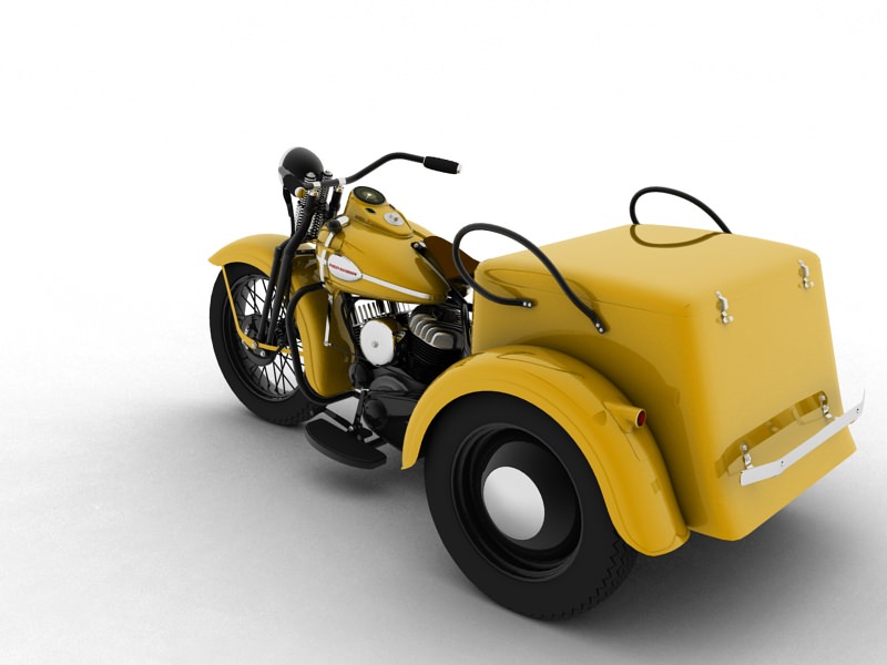 Harley-Davidson Servi-Car 1942 3D model_5