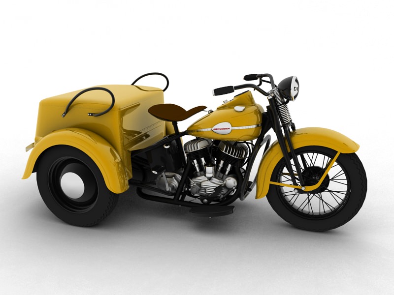 Harley-Davidson Servi-Car 1942 3D model_1
