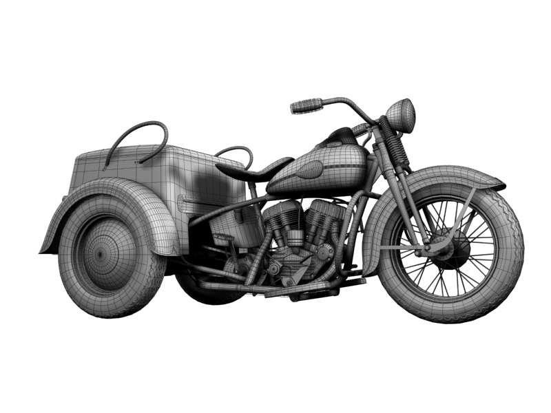 Harley-Davidson Servi-Car 1942 3D model_18