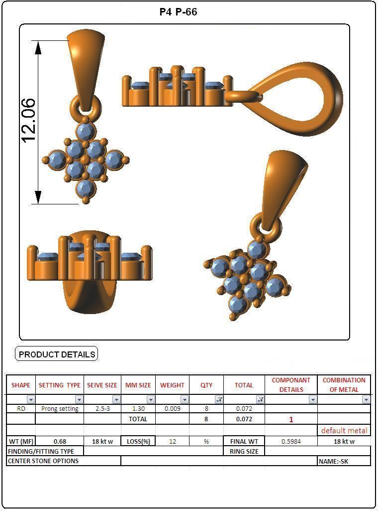 Star Pendant - 66 3D print model_4