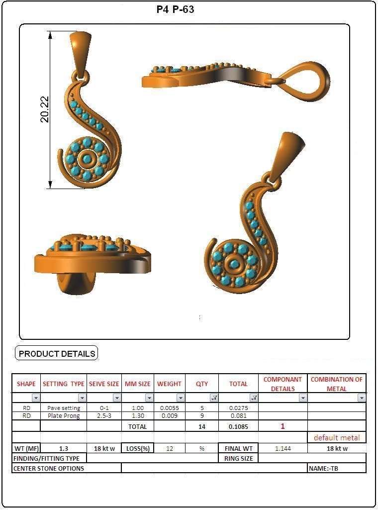 Pendant - 63 3D print model_4