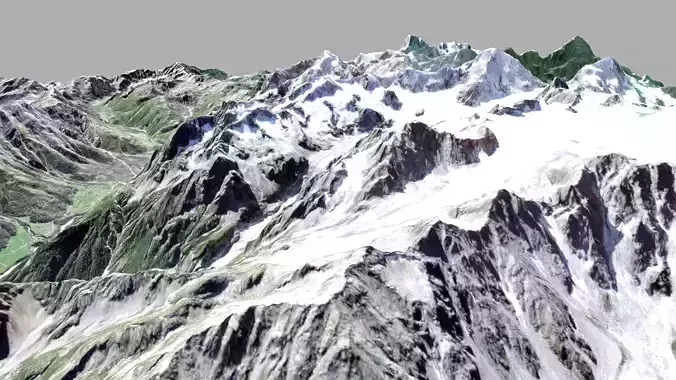 Mountain landscape Grande Jorasses Alps 