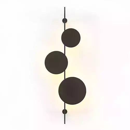 Ambiente K wall lamp with three circles hanging from it