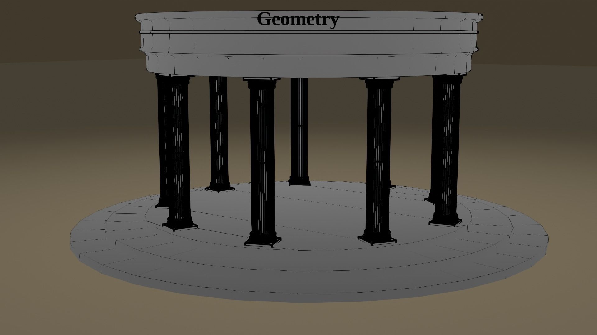 Oracle temple structure for Eevee and Cycles Low-poly 3D model_6