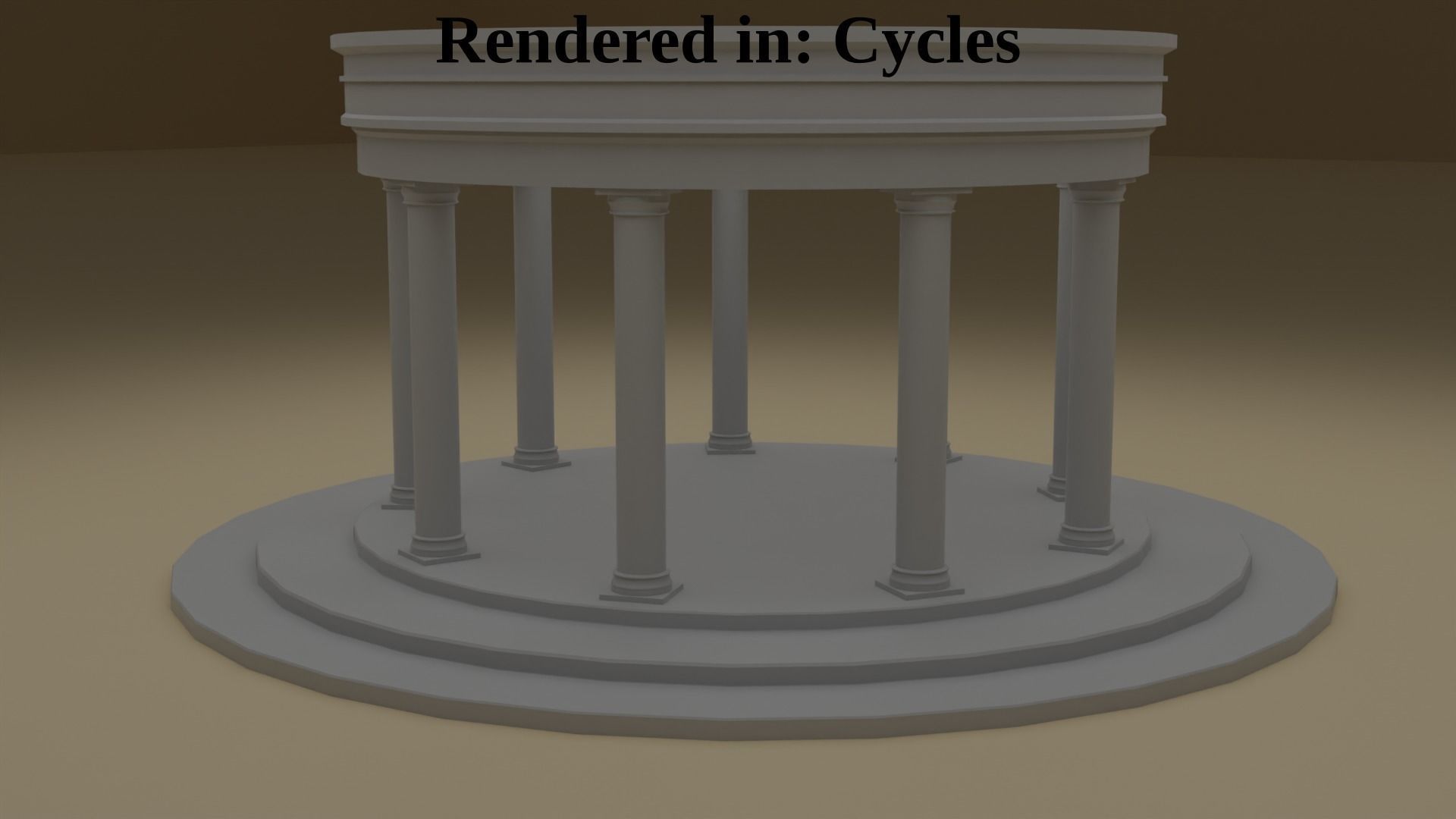Oracle temple structure for Eevee and Cycles Low-poly 3D model_2