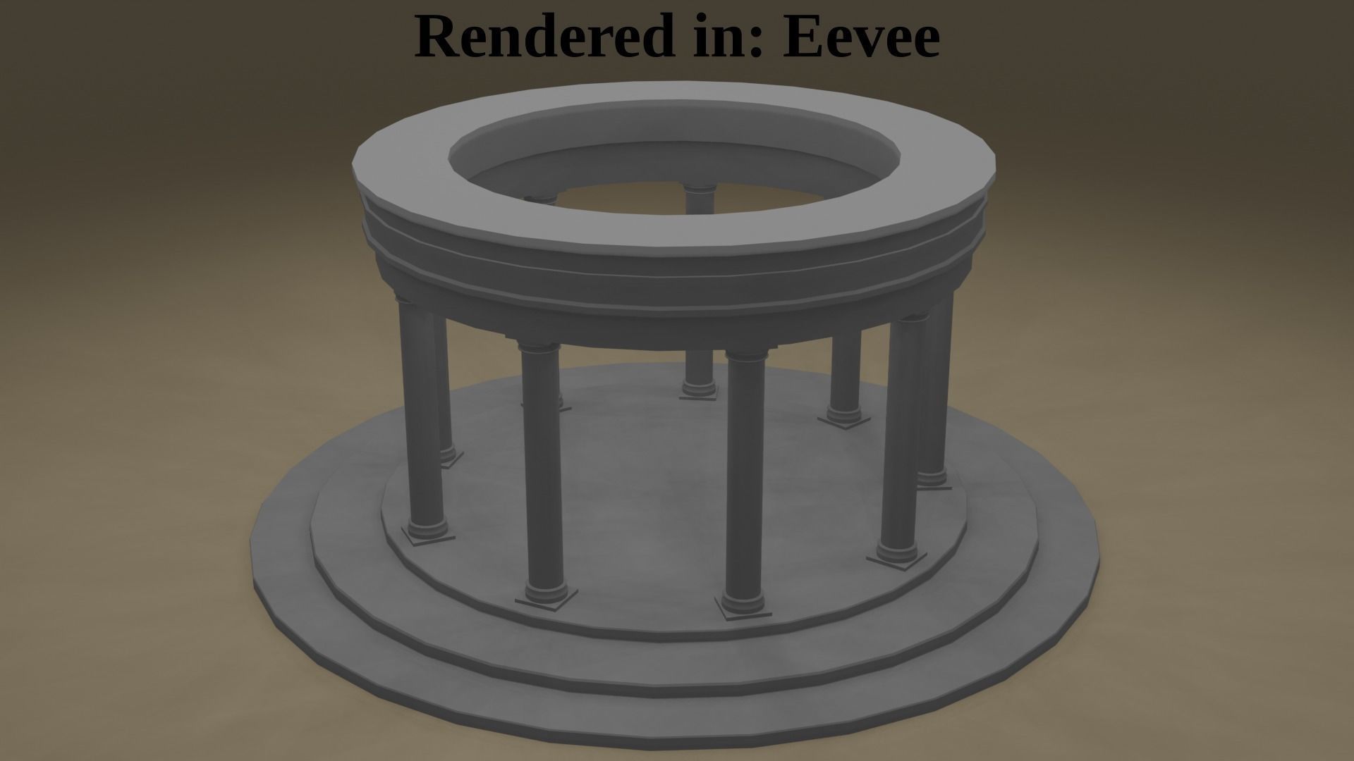 Oracle temple structure for Eevee and Cycles Low-poly 3D model_1
