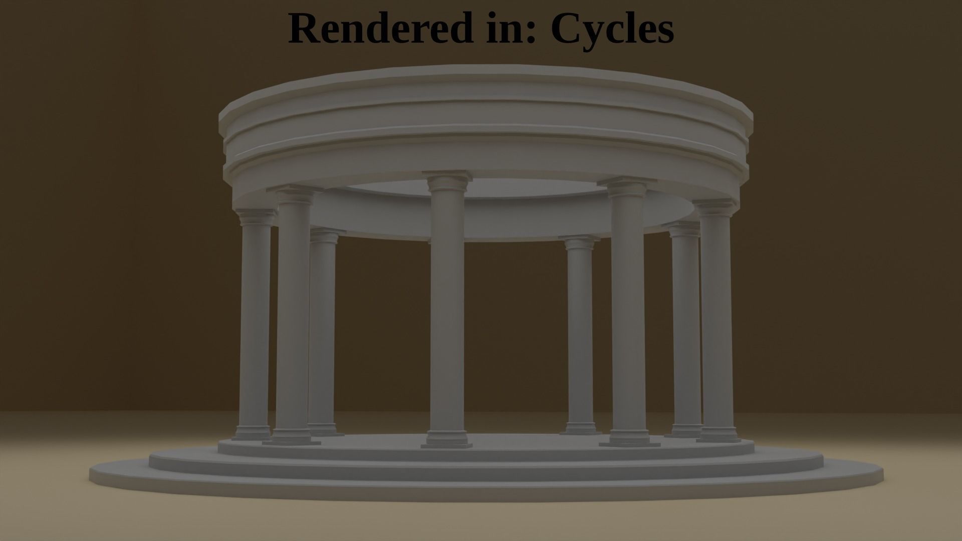 Oracle temple structure for Eevee and Cycles Low-poly 3D model_4