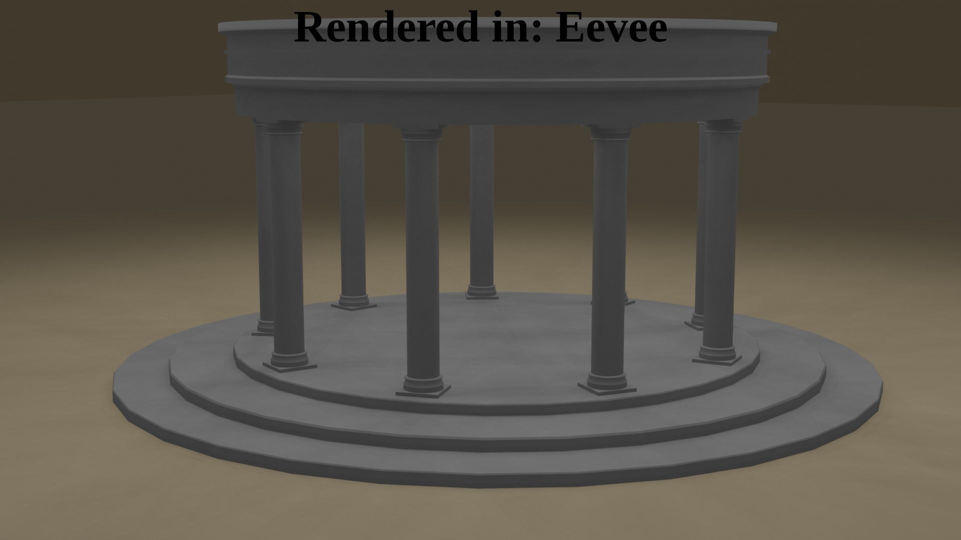 Oracle temple structure for Eevee and Cycles Low-poly 3D model_3