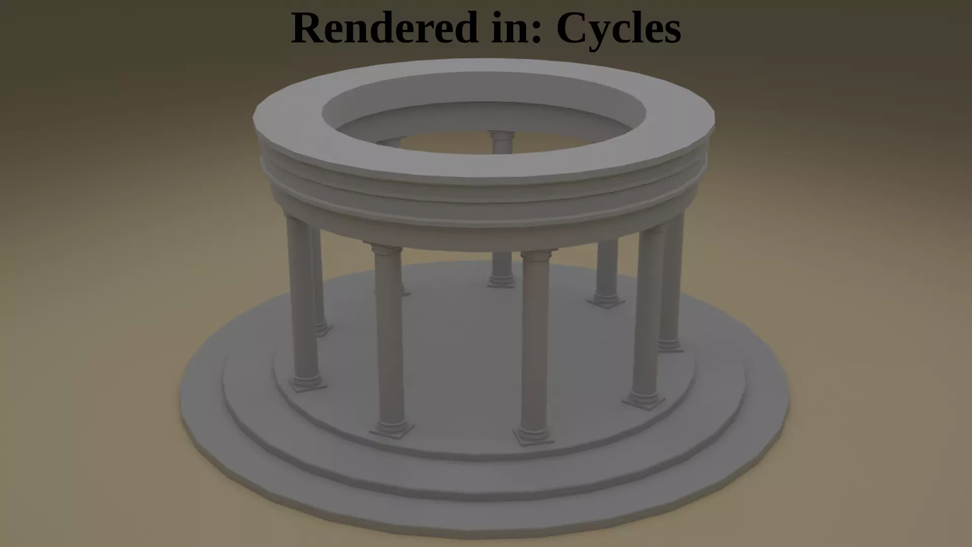 Oracle temple structure for Eevee and Cycles Low-poly 3D model_0