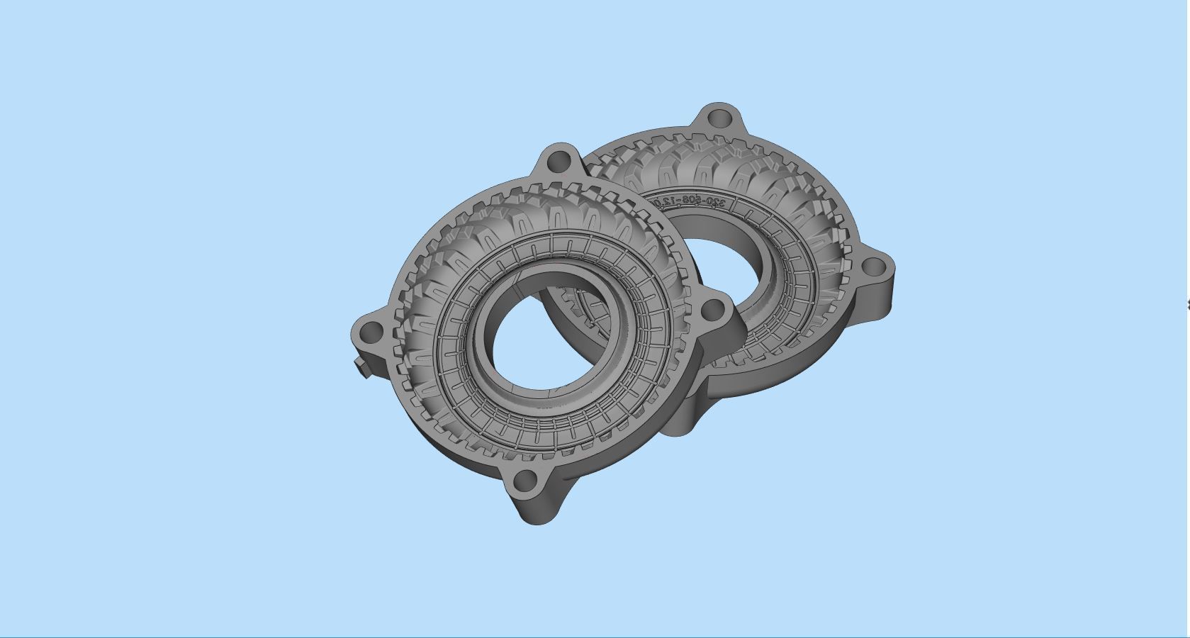STL printable Mold RC Truck tire Rims and Tire files 3D print model_18