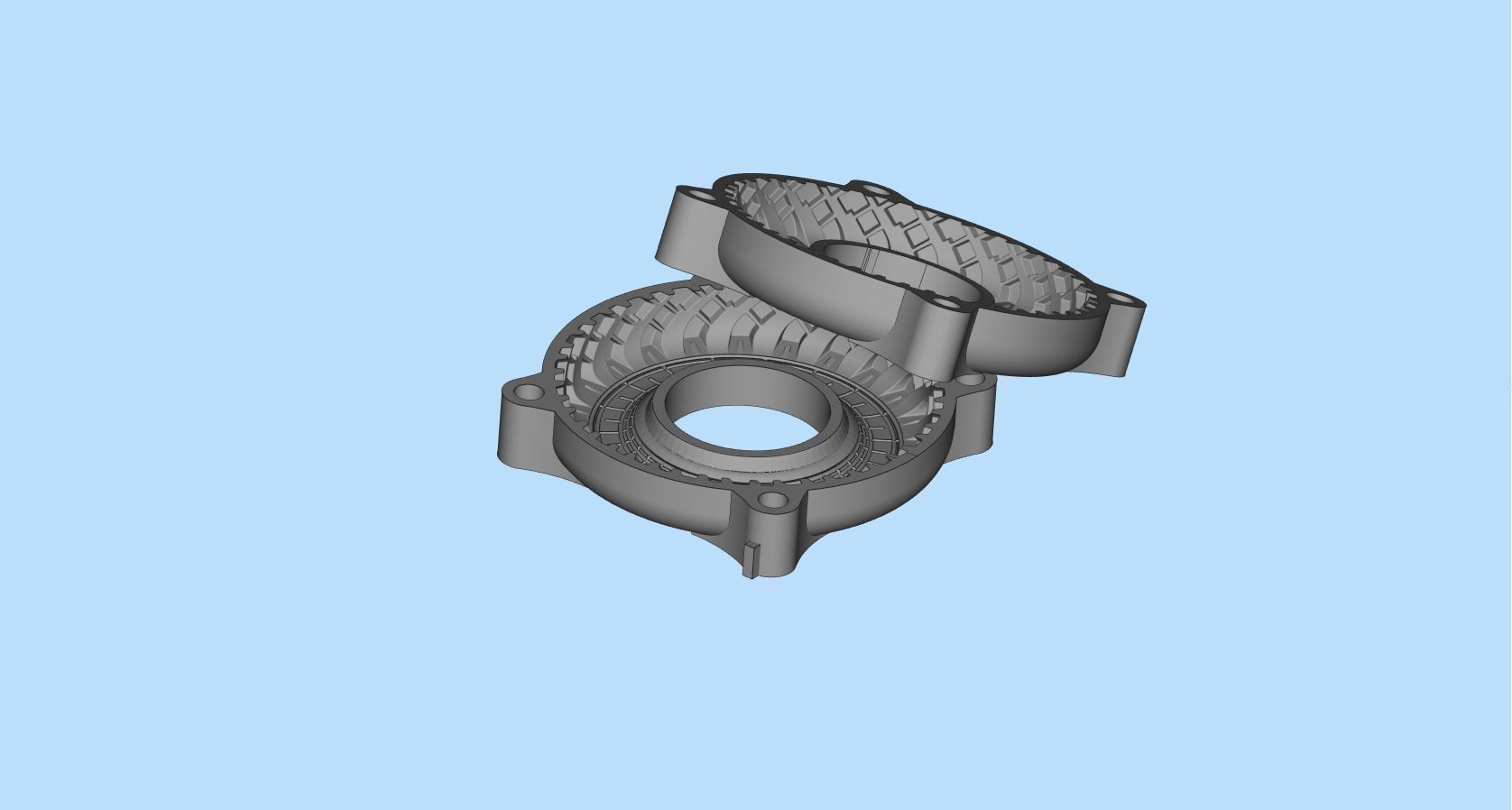 STL printable Mold RC Truck tire Rims and Tire files 3D print model_3