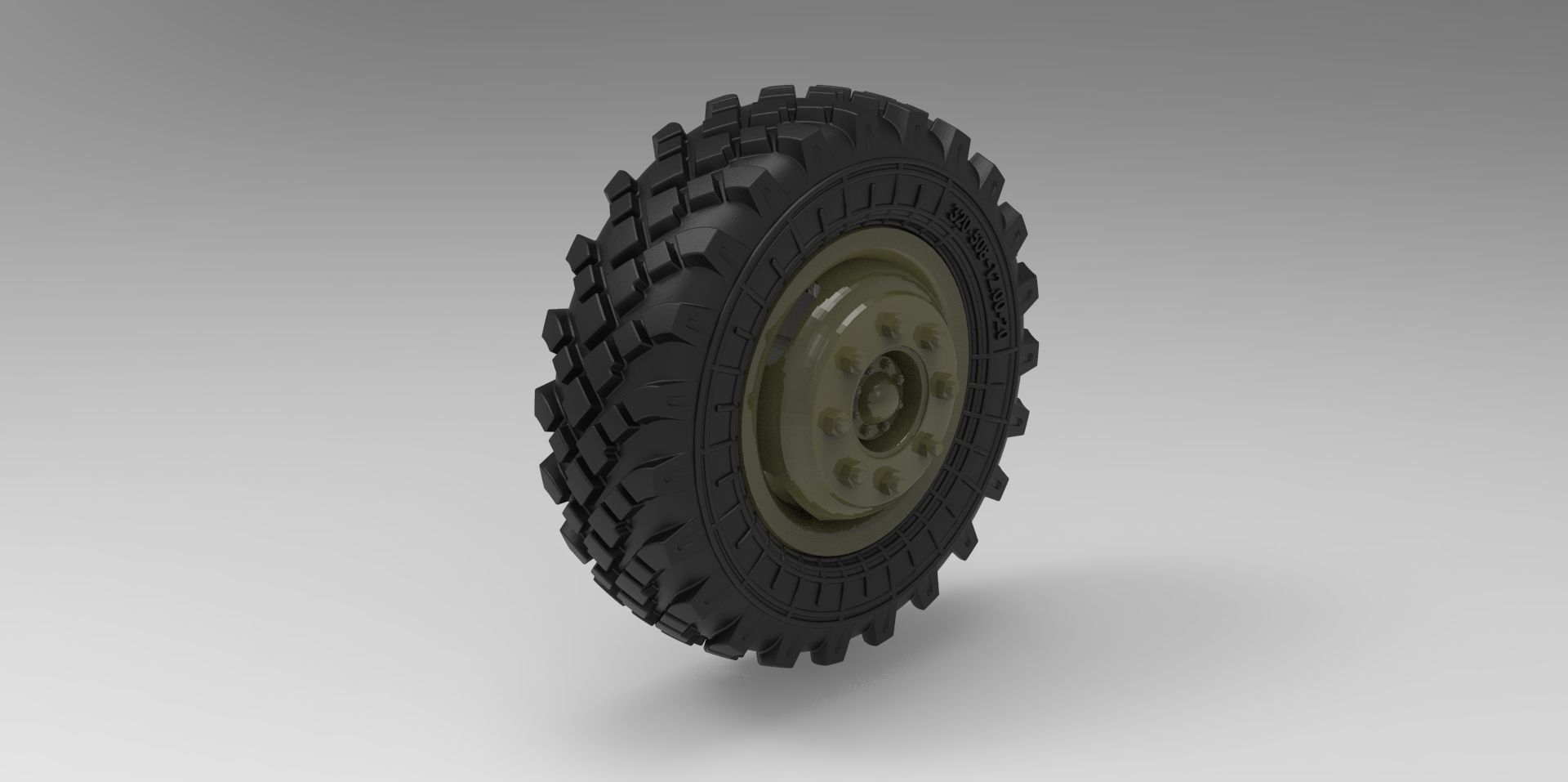 STL printable Mold RC Truck tire Rims and Tire files 3D print model_11