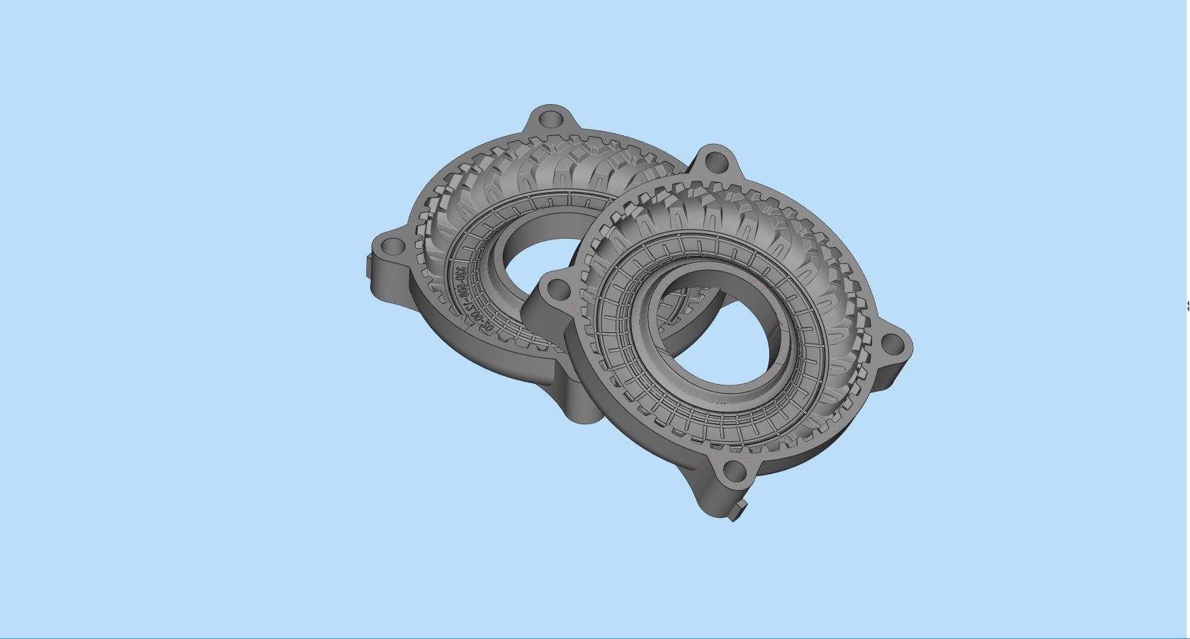 STL printable Mold RC Truck tire Rims and Tire files 3D print model_9