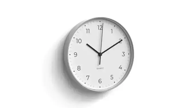 Analog Wall Clock - White 3D model