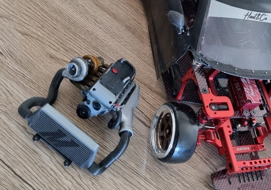 10th scale RC Drift Car Ford Barra Engine for Rhinomax II 3D print model_4